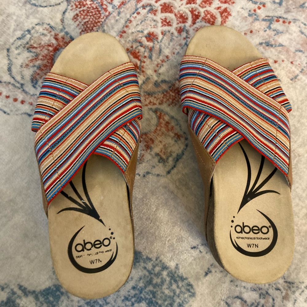 Size 7, Abeo Unity Stripe Wedge Cross Cross Stret… - image 4